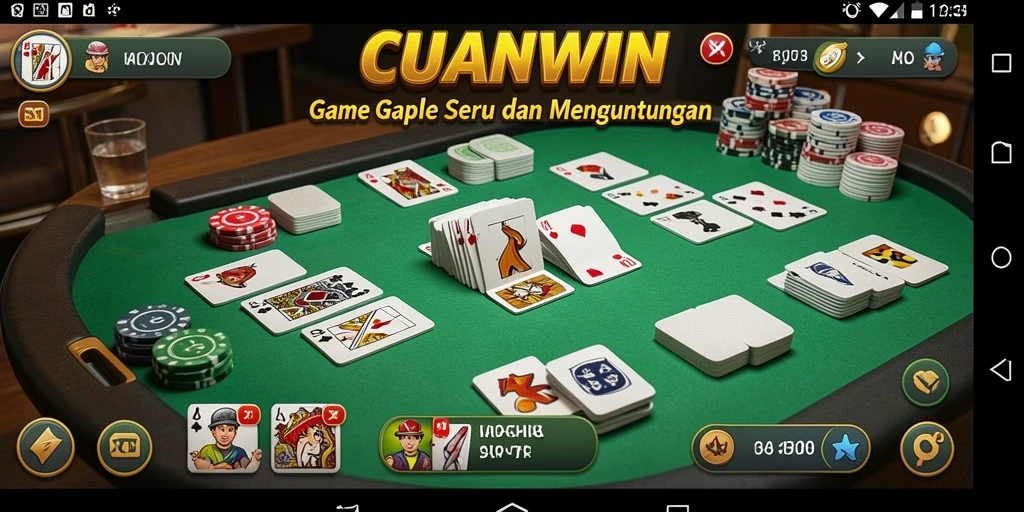 Screenshot CUANWIN menampilkan pemain yang menikmati permainan Gaple.
