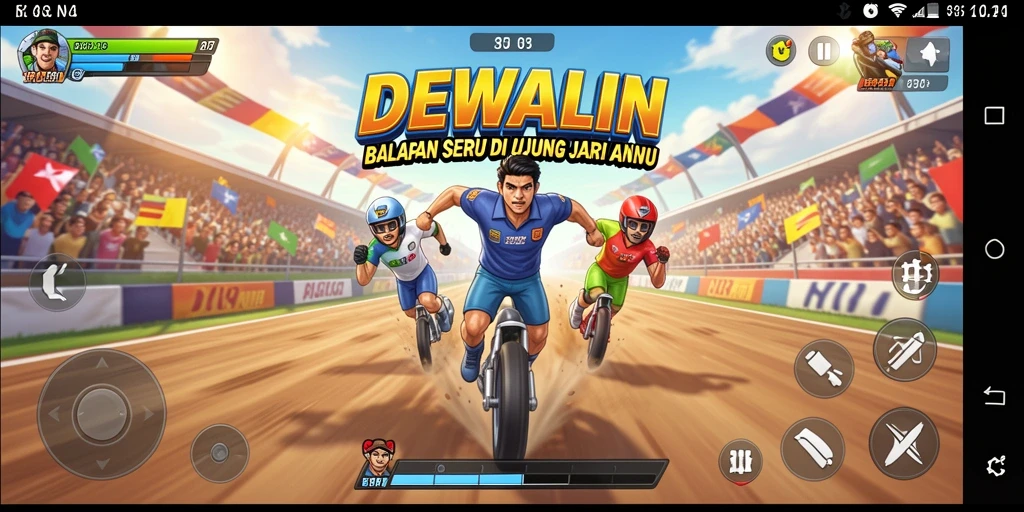 Tampilan gameplay DEWALIN yang intens dan mendebarkan.