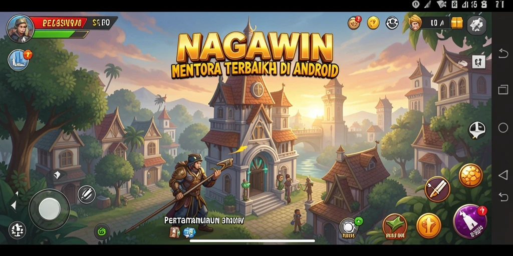Tampilan menarik dari gameplay NAGAWIN Tower Defense yang seru.